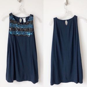 J. Crew Crewcuts Blue Sequined Sleeveless Dress